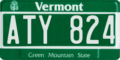 VT license plate ATY824
