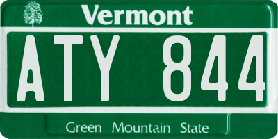 VT license plate ATY844