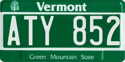 VT license plate ATY852