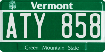 VT license plate ATY858