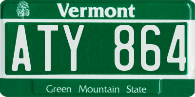 VT license plate ATY864