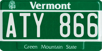 VT license plate ATY866