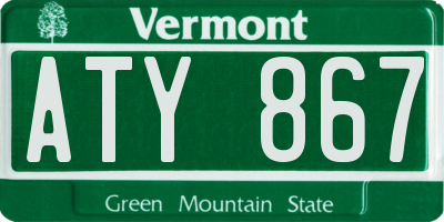 VT license plate ATY867