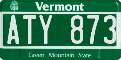 VT license plate ATY873