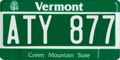 VT license plate ATY877