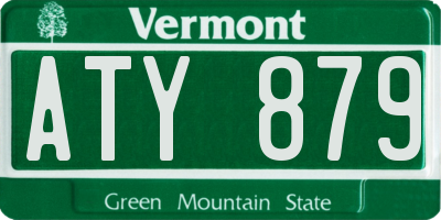 VT license plate ATY879