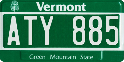 VT license plate ATY885