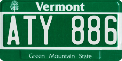 VT license plate ATY886