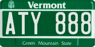 VT license plate ATY888