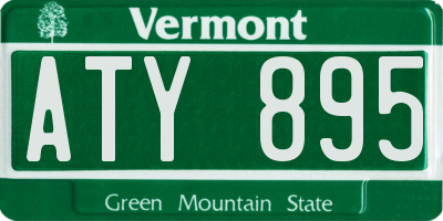 VT license plate ATY895