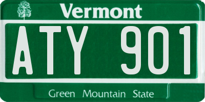 VT license plate ATY901