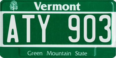 VT license plate ATY903