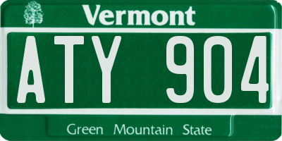 VT license plate ATY904