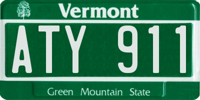 VT license plate ATY911