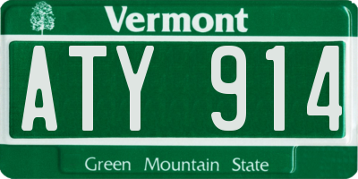 VT license plate ATY914