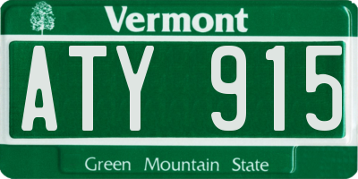 VT license plate ATY915
