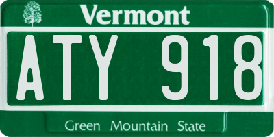 VT license plate ATY918