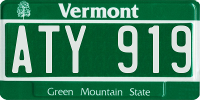VT license plate ATY919