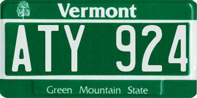 VT license plate ATY924