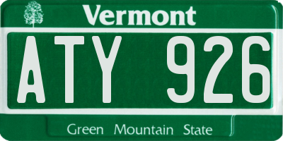 VT license plate ATY926