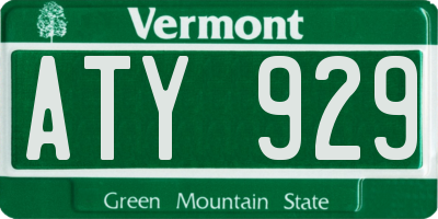 VT license plate ATY929