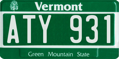 VT license plate ATY931