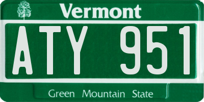 VT license plate ATY951
