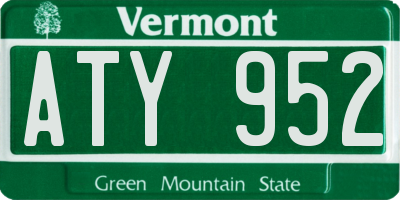 VT license plate ATY952