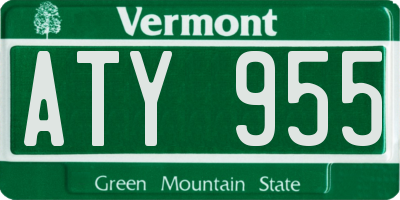 VT license plate ATY955