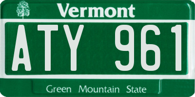 VT license plate ATY961