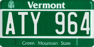 VT license plate ATY964