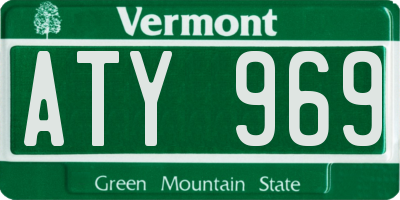 VT license plate ATY969
