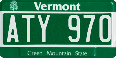 VT license plate ATY970
