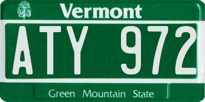 VT license plate ATY972