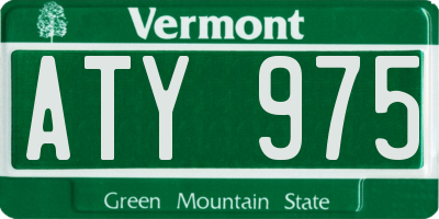 VT license plate ATY975