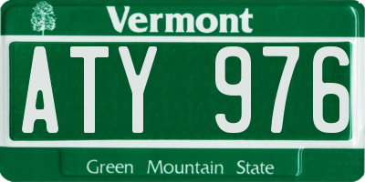 VT license plate ATY976