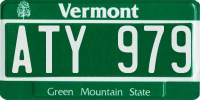 VT license plate ATY979
