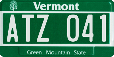 VT license plate ATZ041