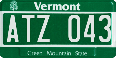 VT license plate ATZ043