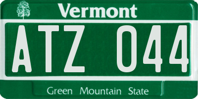 VT license plate ATZ044