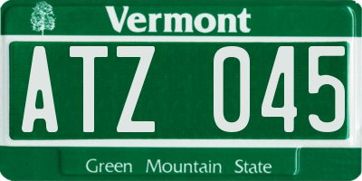 VT license plate ATZ045