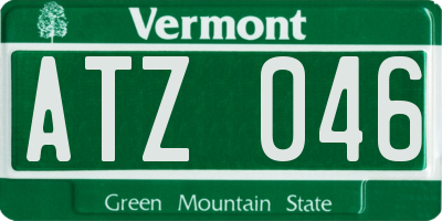 VT license plate ATZ046