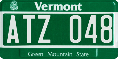 VT license plate ATZ048