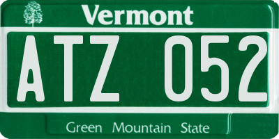 VT license plate ATZ052