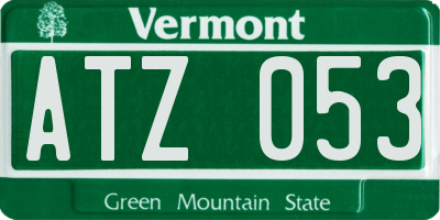 VT license plate ATZ053