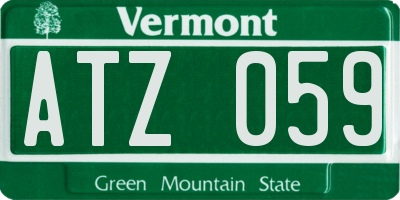VT license plate ATZ059