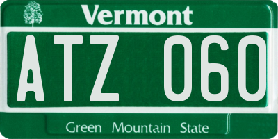VT license plate ATZ060
