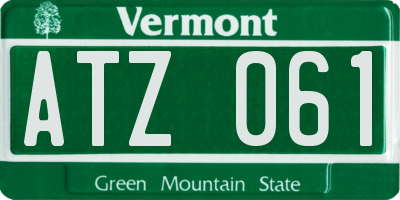VT license plate ATZ061