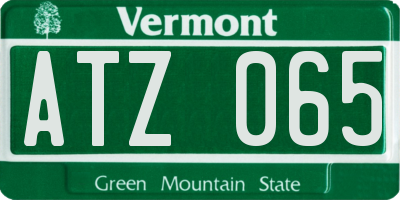 VT license plate ATZ065