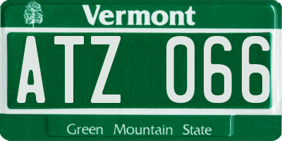 VT license plate ATZ066